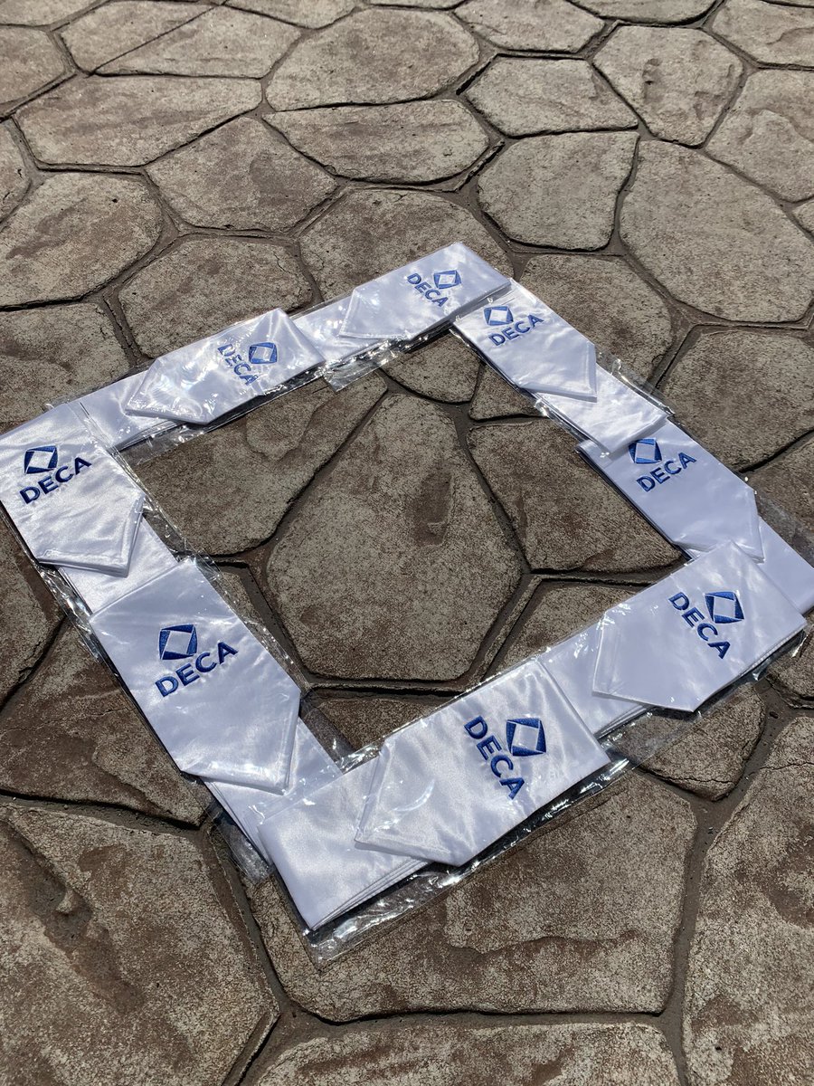 Graduation stoles arrived! 🔷 Can’t wait to present these some Senior Wyandotte DECA members. It’s not a matter of “if”, but “when”. #staystrongseniors