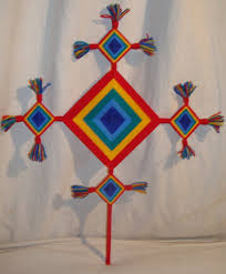 Iran's Esfand Bafi looks startlingly similar to Huichol "Ojos de Dios" charms in Mexico, used for protection as well.I think this is an example of textile technique being discovered in different places but leading to very similar results- and even fostering similar beliefs.
