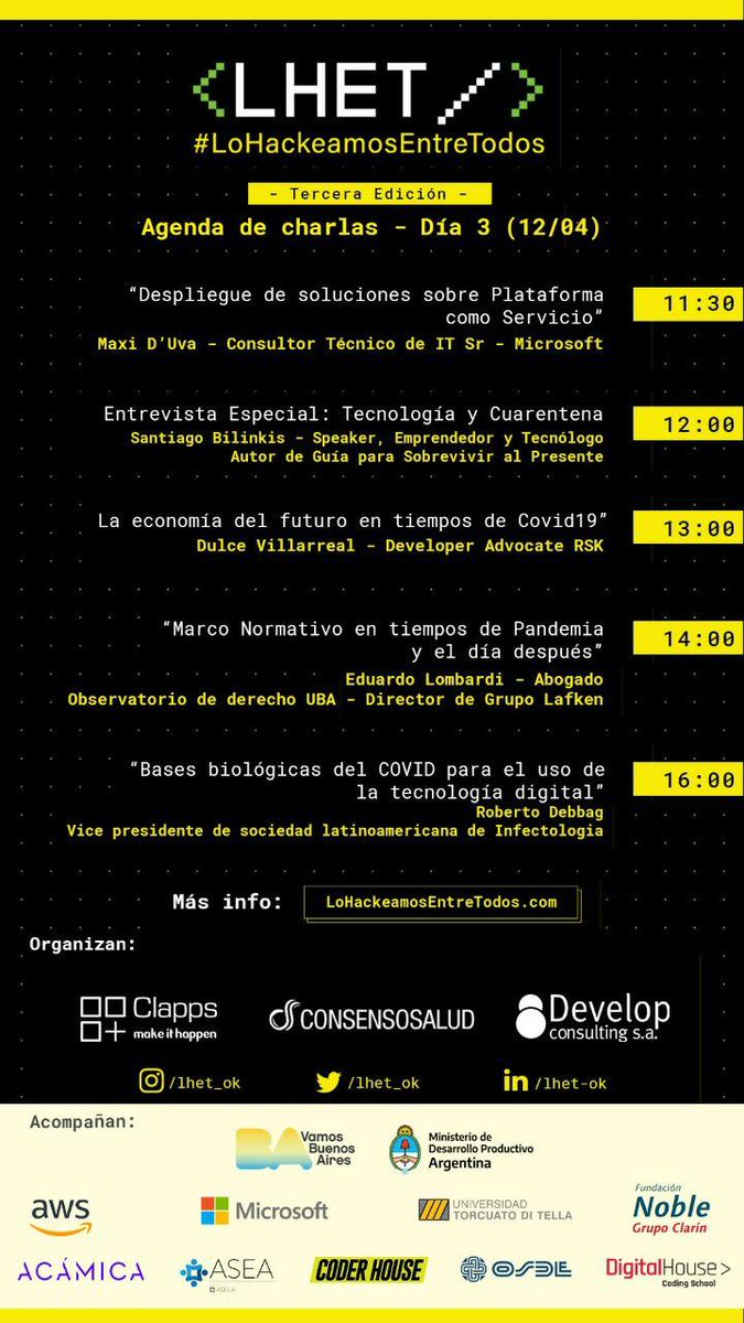Sintoniza ya #LoHackeamosEntreTodos: 

👉 lohackeamosentretodos.com/charlas-v3 

<a href="/Dulce_vird/">🍬 Dul ☀️🌙</a> está a cargo de la charla "La economía del futuro en tiempos de Covid19"

<a href="/LHET_OK/">#LoHackeamosEntreTodos</a>