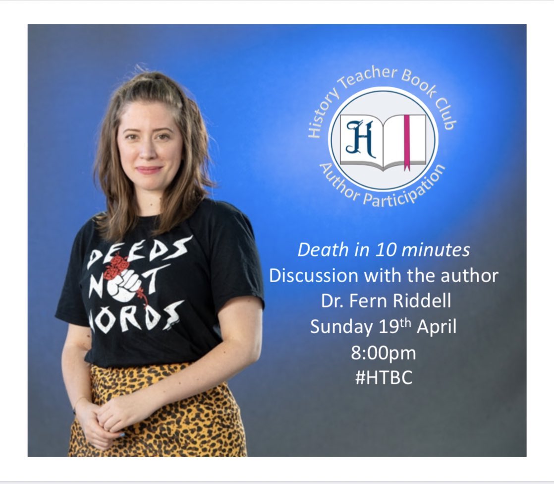 We may have started a film night but we are a Book club. Our next book chat is discussing “Death in 10 Minutes” by <a href="/FernRiddell/">Dr Fern Riddell</a> on Sunday 19th April at 8:00pm. The Author is in!! Are you? #HTBC
