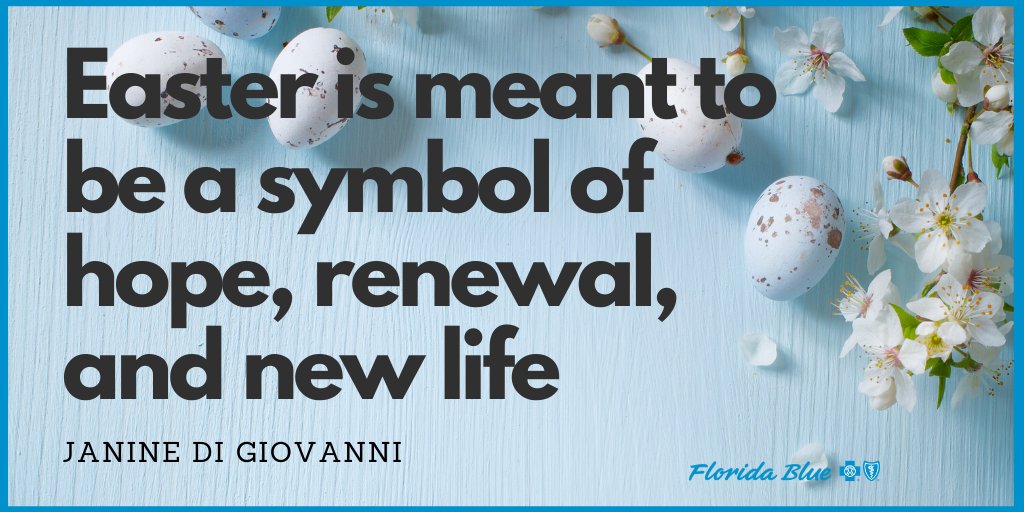 SunnyFlBlue's tweet photo. "Easter is meant to be a symbol of hope, renewal, and new life."  Janine di Giovanni . #HappyEaster https://t.co/JrgmqYwqCR