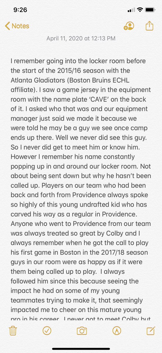 thephpa's tweet photo. Colby Cave had a greater impact on his teammates than perhaps even he realized. A message from an anonymous PHPA Member: https://t.co/HdHQDr8izS