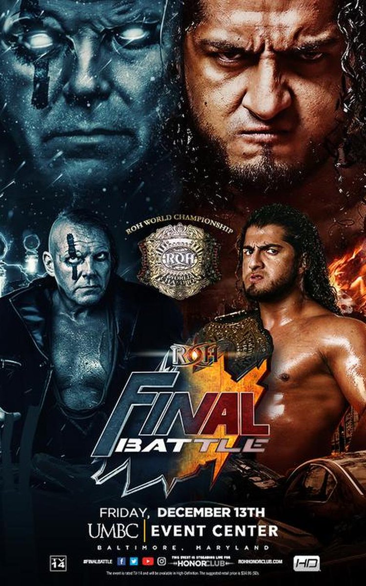 Triller_TV's tweet photo. Ending the year with a bang.
The #FITEreplay of @ringofhonor #FinalBattle is tonight at 7pm ET. Did you miss @PCOisNotHuman vs. @rushtoroblanco the first time around?
Now is the best time!
Only $4.99 or included with your #HONORCLUBonFITE membership.
https://t.co/IroNlepcGk https://t.co/hvM6Q7S7iS