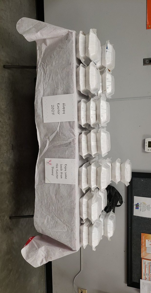 Happy Easter 2021! We got some catering to feed the team while they are here with us today!