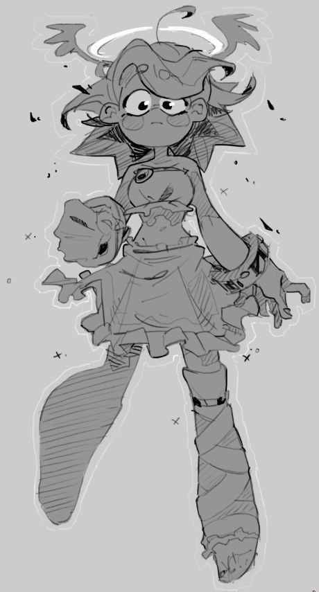 I don't have a bunny girl but I did sketch my angel girl :) 