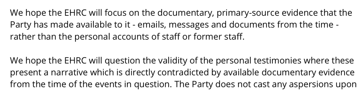 Some really unpleasant stuff in here. People at the top of Labour HQ were actively rooting for a Conservative victory. It makes this request to the EHRC seem entirely reasonable - work on the basis of primary evidence over inevitably biased testimony  https://novaramedia.com/2020/04/12/its-going-to-be-a-long-night-how-members-of-labours-senior-management-campaigned-to-lose/