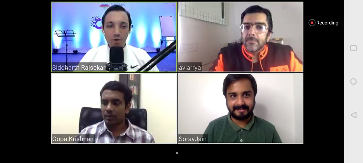 Feeling so much Enlightened &amp; Powerful after receiving tons of precious gems of knowledge &amp; million dollar secrets from these 9 Digital Masters at Digital Masters Conference.
 Infinite Gratitude 🙏💐
#DMCforCorona 
<a href="/sidz/">Siddharth Rajsekar</a> <a href="/avijitarya/">AvijitArya</a> <a href="/SoravJain/">Sorav Jain</a> <a href="/SuccessGyan/">Success Gyan</a>