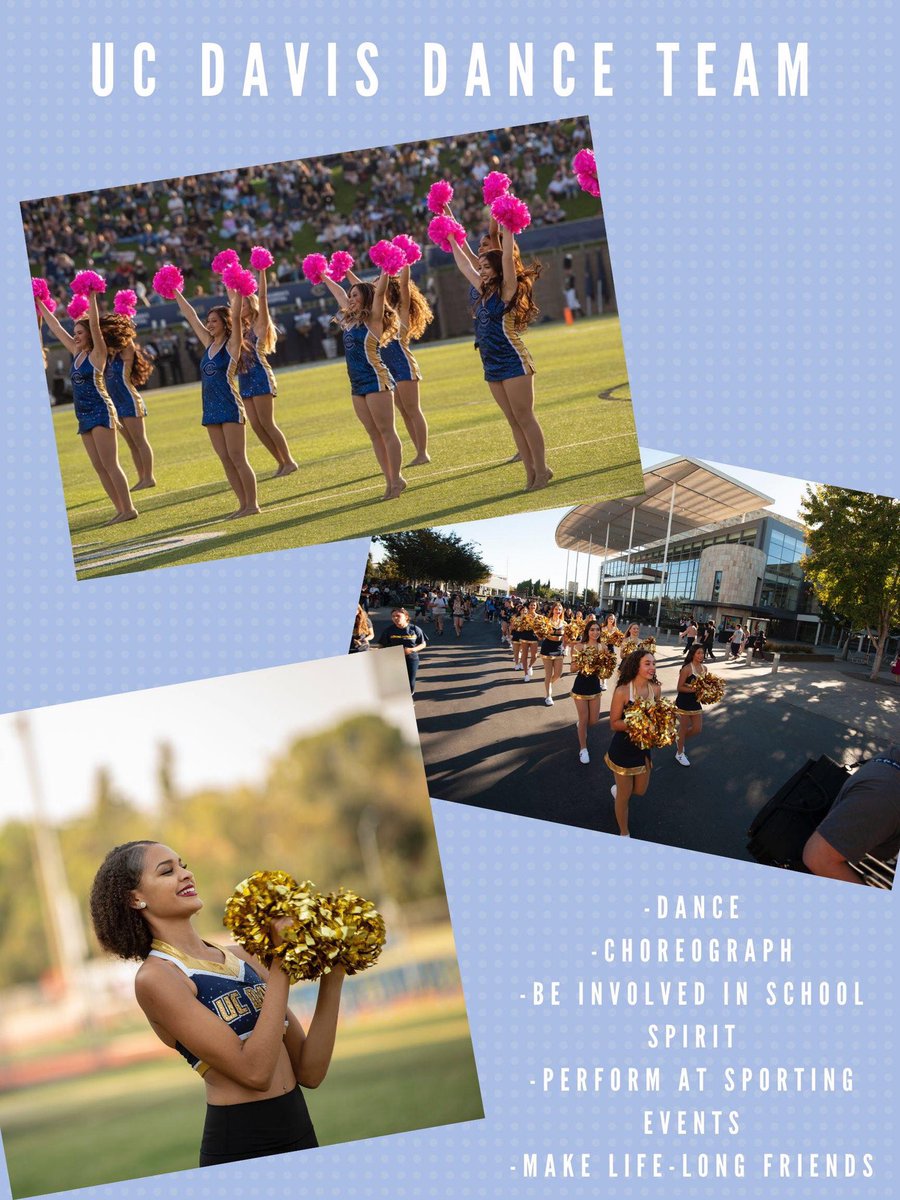UCDDanceTeam's tweet photo. Want to join the UC Davis Dance Team? Message us for more details! https://t.co/wkwG4nAW8N