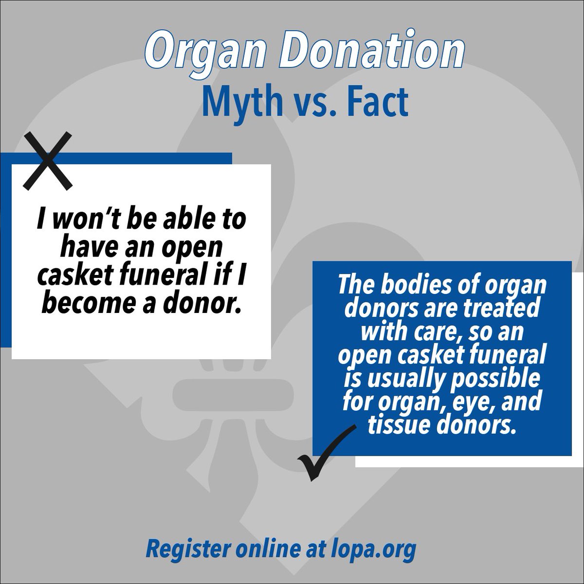 LSUempowered's tweet photo. Happy Easter from empowered! Here’s our friendly reminder to stay safe and remember the facts about organ donation! 💚💙 https://t.co/GUGmh8ul4L