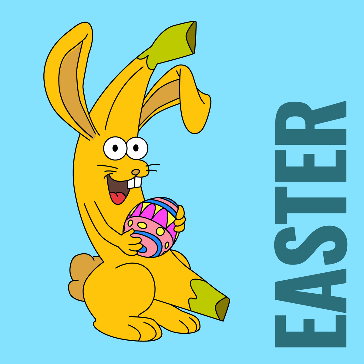 Banana_Battle's tweet photo. Happy #EasterSunday everyone.
Flowers are blooming outside but we have to be inside, bananas are rabbits, and eggs are made of chocolate - has the world gone BANANAZ?!  Keep it weird everyone! 
 #EasterSunday2020 #EasterWeekend https://t.co/tUZc3i0nf6