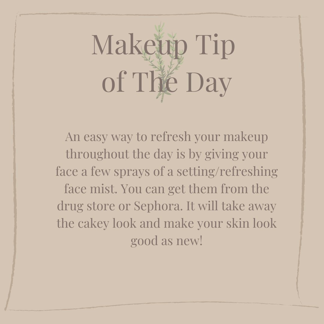 makeuppforyou's tweet photo. Makeup Tip of The Day: An easy way to refresh your makeup, read below to find out how! #tipoftheday https://t.co/rUhgP9vAE8