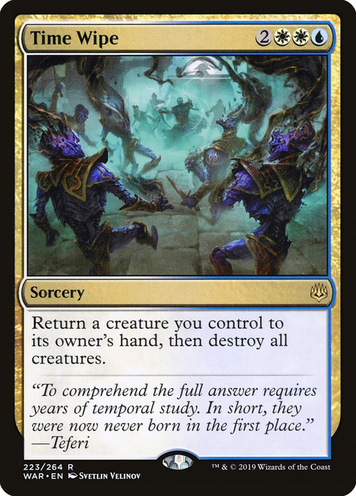 DailyMTGcards's tweet photo. Card name: #TimeWipe
Card type: Sorcery
Edition: War of the Spark (WAR) Nº 223
#MTG #MagictheGathering #MTGArena #EDH https://t.co/LFDrjm9t1Q