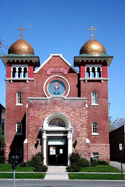 The Saints Peter and Paul Orthodox Church, located just across from Library Square. It was originally a Jewish church, built in 1903, but now I believe it's occupied by the Antiochian Orthodox Church.