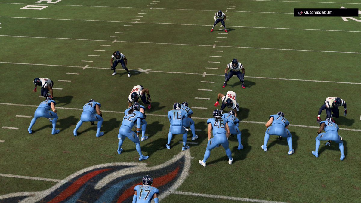 DestinyTitans_'s tweet photo. Titans beat the @DestinyTexans 49-34. Gene Gibson was impressive with 384 yds and 4 tds. Aj Brown has 5 recs 177 yds and 2 tds. King Henry had 97 yds and 1 td. Gibson got into the V formation for the 2nd week in a row. @DestinyMaddenLG https://t.co/iqbAGHkedJ