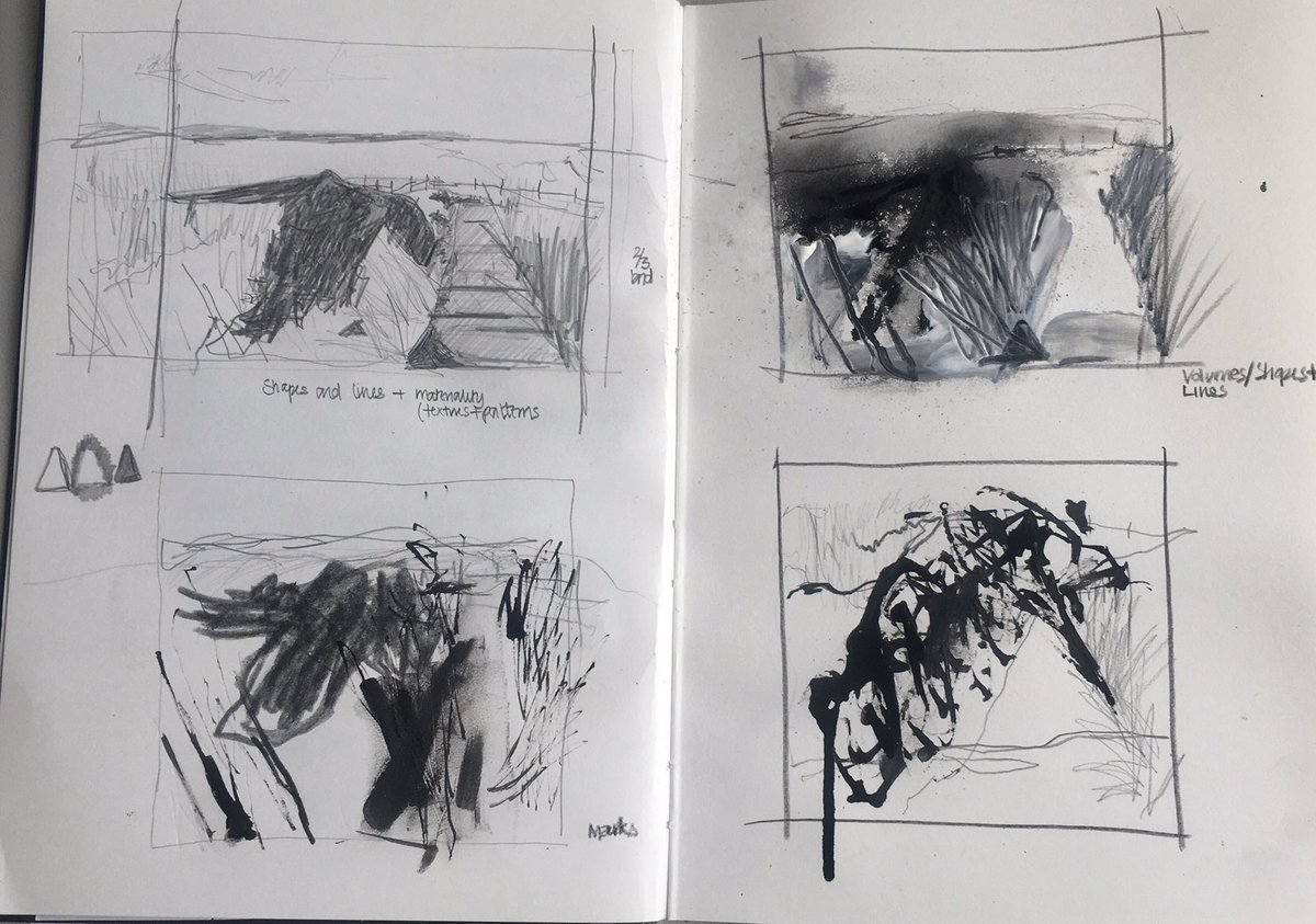Some #sketchbookstudies of #marsdenmoor in preparation for painting development #inspiredbynature