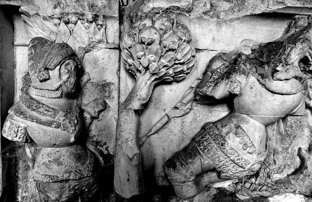 This 15thC detail of soldiers in armour is from Northwold and is from an Easter sepulchre where a crucifix or host was placed Good Friday to Easter Day to symbolise Christ's entombment (5/9).