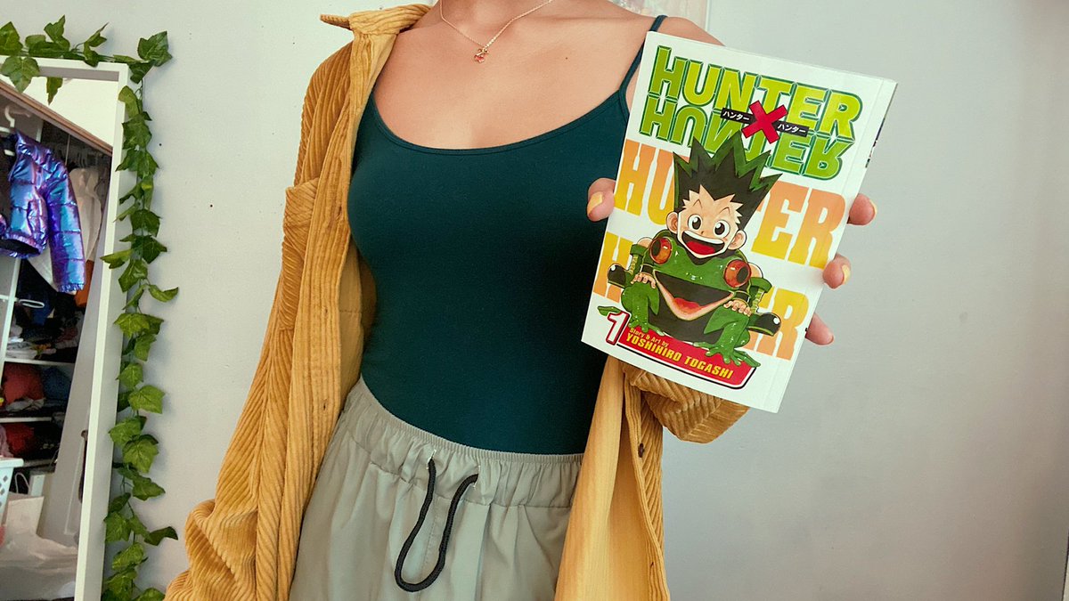 hunterheaux's tweet photo. hxh manga covers as outfits 😙 https://t.co/D5vuezp5Bg