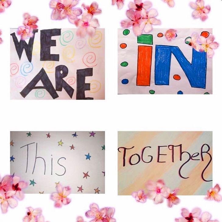 DeansrathCC's tweet photo. Huge thanks to Claudia, Robyn, Hollie and Carah for this beautiful work of art. They each designed a poster and put it together using technology. A fantastic idea, ladies. Well done and thank you! #DCCTY2020 #StayAtHome #WashYourHands #DCCisTheKey https://t.co/pYL6K3xGt7
