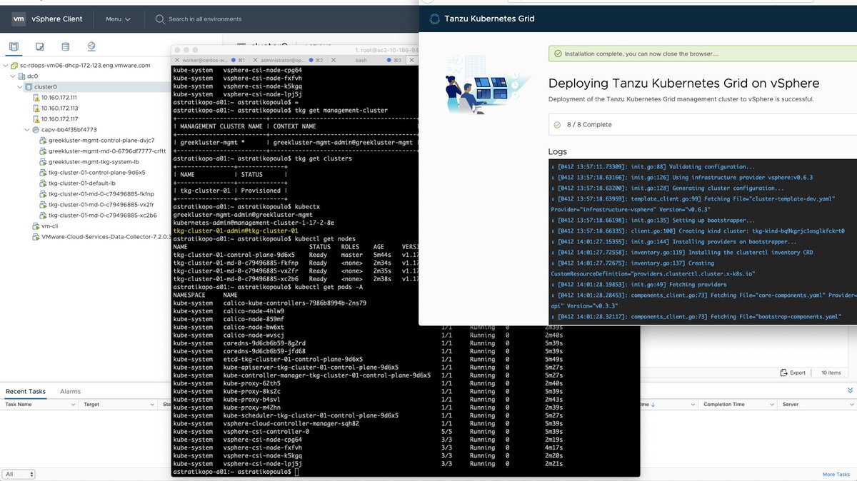 Tanzu Kubernetes Grid now GA! Getting the hang of it. Congrats <a href="/rosskukulinski/">Ross_Kukulinski.yaml</a> and <a href="/VMwareTanzu/">VMware Tanzu</a> Team!