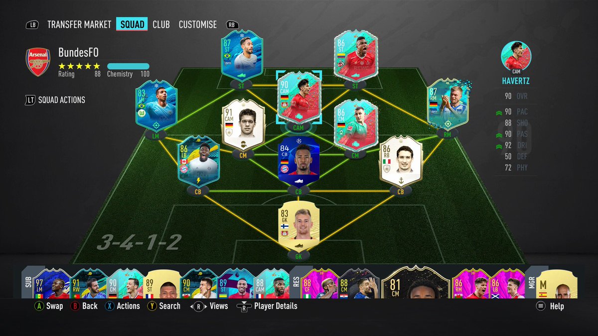 gaming_jnr's tweet photo. KING KAI FROM PARTY BAG 3 SBC LETS GOOO 🙏🏽🔥 all 3 of my party bags got progressively better and all 3 gave me Bundesliga players 🤣 I’ll take Kai tho he looks to be insane! #havertz #kingkai #partybagSBC #amazingpull https://t.co/aL5tL7pl0R