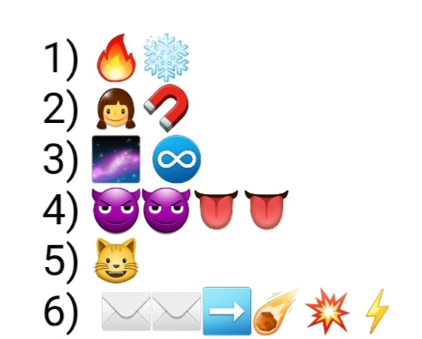 loveoflesbian's tweet photo. #LoversOfLesbian se ha quedado una tarde perfecta para jugar un rato: ¿a qué canciones nuestras corresponden las series de emojis? 
Respuestas: https://t.co/crC5X3rpcx https://t.co/gCdzAEvqvr