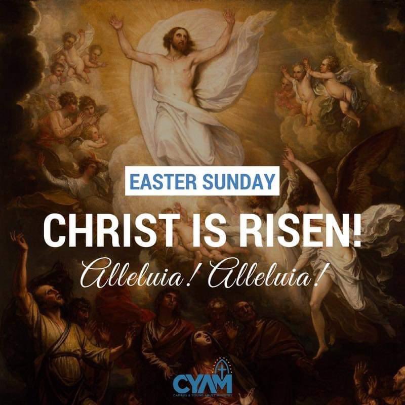 cdobcyam's tweet photo. Happy Easter! Christ, our Lord and brother, is risen! Alleluia! https://t.co/Yf8RdWDdDb