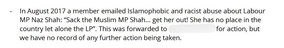 There appear to be a number of ignored cases of Islamophobia in the Labour Party that have been made public.It is important that confidence can be provided that these - like complaints of all types - have been (or will be) treated with the seriousness they deserve.