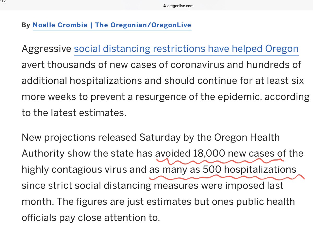 13/ from that article—this is the very good news about strict  #PhysicalDistancing to  #FlattenTheCurveEstimated 18,000 new cases and ~500 hospitalizations AVOIDED!