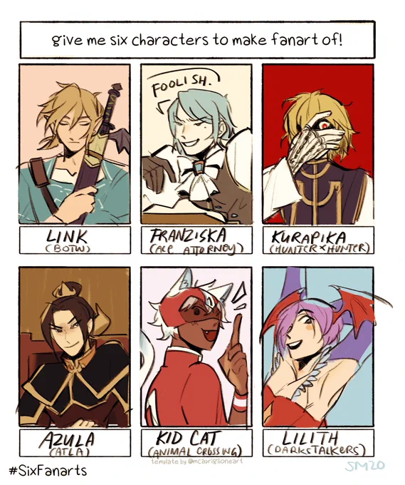 ok here's my #SixFanarts at last !! sorry in advance if i butchered anyone T_T 