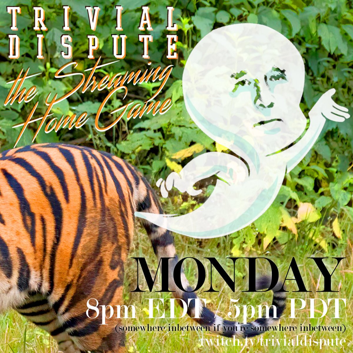 trivialdispute's tweet photo. Monday Night is TRIVIA NIGHT!
We've worked out last week's digital kinks, and have prepared a brand new night of smooth-moving trivia for you.
Gather up your team of UP TO 5 people, head to https://t.co/AtpuzV7A64 at 8pm EDT and play for weird intangible prizes! #StreamingTrivia https://t.co/4nxNdI9UAb