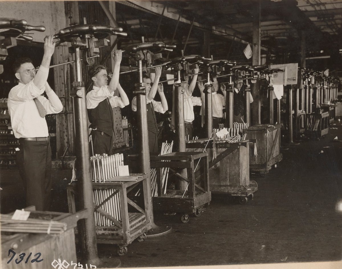 Line of barrel straightening machines:  https://catalog.archives.gov/id/55175418 