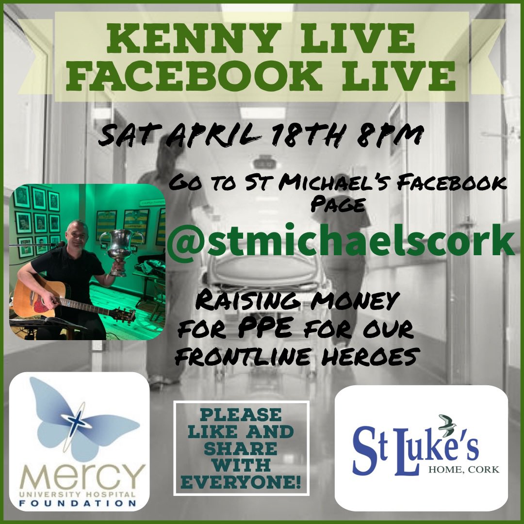 StMichaelsCork's tweet photo. Fair play to Sarah and Leah for organising this ...A  Facebook Live Gig from Kenny Live next Sat on @StMichaelsCork Facebook page . Self explanatory really , please give generously https://t.co/S1QuUdmBVL https://t.co/ogPCh6krCI