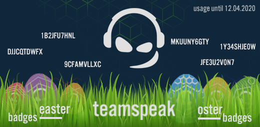 Gamehubler | Twitch.tv (@gamehubler) on Twitter photo Im moment könnt ihr euch noch ein paar #Ostereier #Badges für den #MyTeamspeak Account freischalten. 
Hier sind nochmal alle #Codes der 6 Ostereier
MKUUNY6GTY, 9CFAMVLLXC, 1Y34SHJE0W, JFE3U2V0N7, DJJCQTDWFX, 1B2JFU7HNL
#Twitch <a href="/RetweetRoyal/">👑 Royal Retweet 👑</a> <a href="/PrimeNightRT/">PrimeNight Retweets</a> <a href="/GermanTwitchRT/">GermanMediaRetweet</a> Im moment könnt ihr euch noch ein paar #Ostereier #Badges für den #MyTeamspeak Account freischalten. 
Hier sind nochmal alle #Codes der 6 Ostereier
MKUUNY6GTY, 9CFAMVLLXC, 1Y34SHJE0W, JFE3U2V0N7, DJJCQTDWFX, 1B2JFU7HNL
#Twitch <a href="/RetweetRoyal/">👑 Royal Retweet 👑</a> <a href="/PrimeNightRT/">PrimeNight Retweets</a> <a href="/GermanTwitchRT/">GermanMediaRetweet</a>