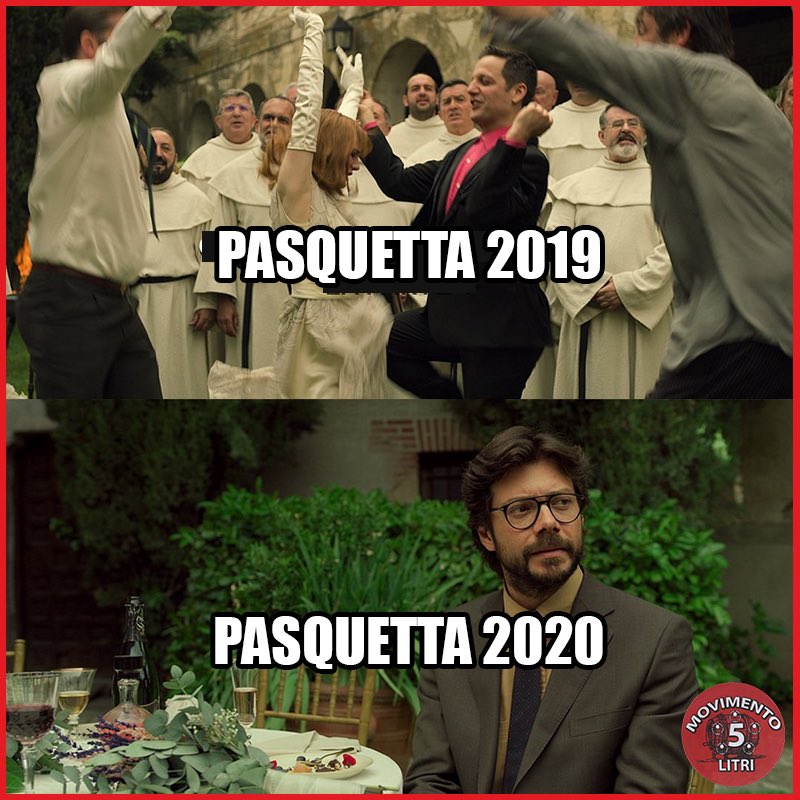 Movimento5litri's tweet photo. Pasquetta 2019 vs Pasquetta 2020 https://t.co/h6s3aQOISC