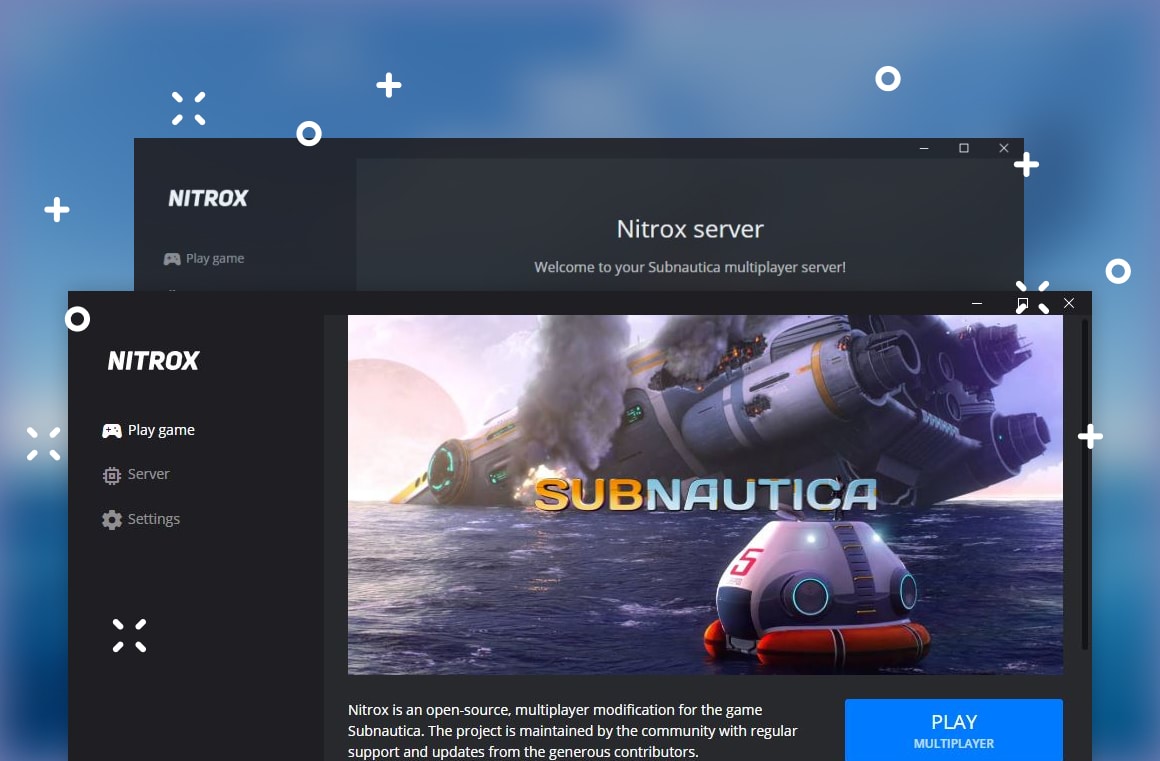 ModNitrox's tweet photo. We have a new Dev Blog out!
Get a preview of the upcoming launcher design coming to a Waterworld near you!
https://t.co/9Cbo4S07mr
#Subnautica #SubnauticaMultiplayer #Nitrox #Nitroxmod #LauncherDesign https://t.co/5kPzmjL4ng