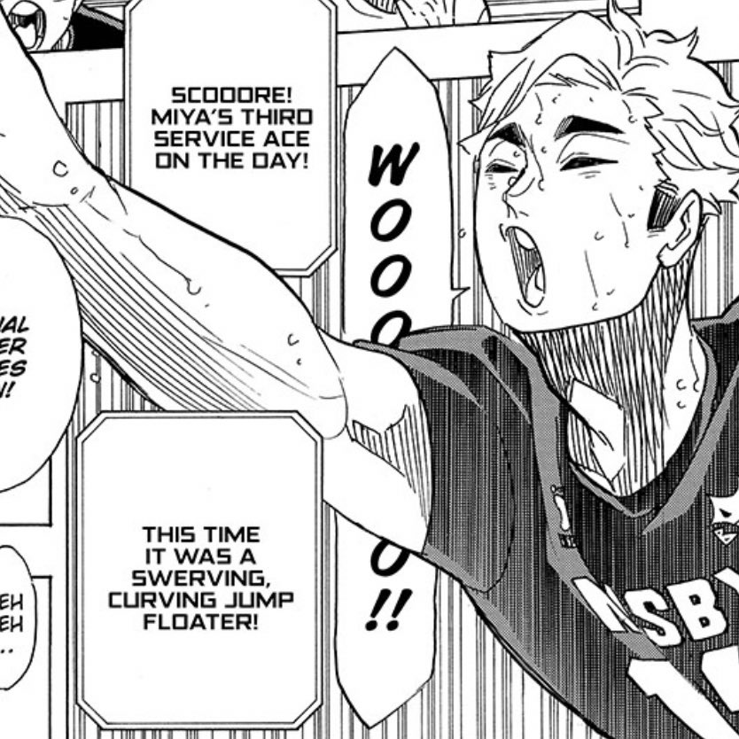 haikaiya's tweet photo. atsumu scoring a service ace and osamu is just ☺️☺️☺️☺️☺️☺️☺️☺️☺️☺️☺️☺️☺️☺️ miya twins content I LOVE THEM SO MUCH!!!! https://t.co/8REsoYJukN