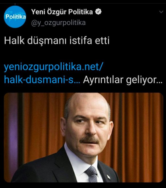 Sayın Cumhurbaşkanım Bu şerefsizleri sevindirme istifayı kabul etme 🇹🇷 #SoylununYanındayız  #suleymansoylu