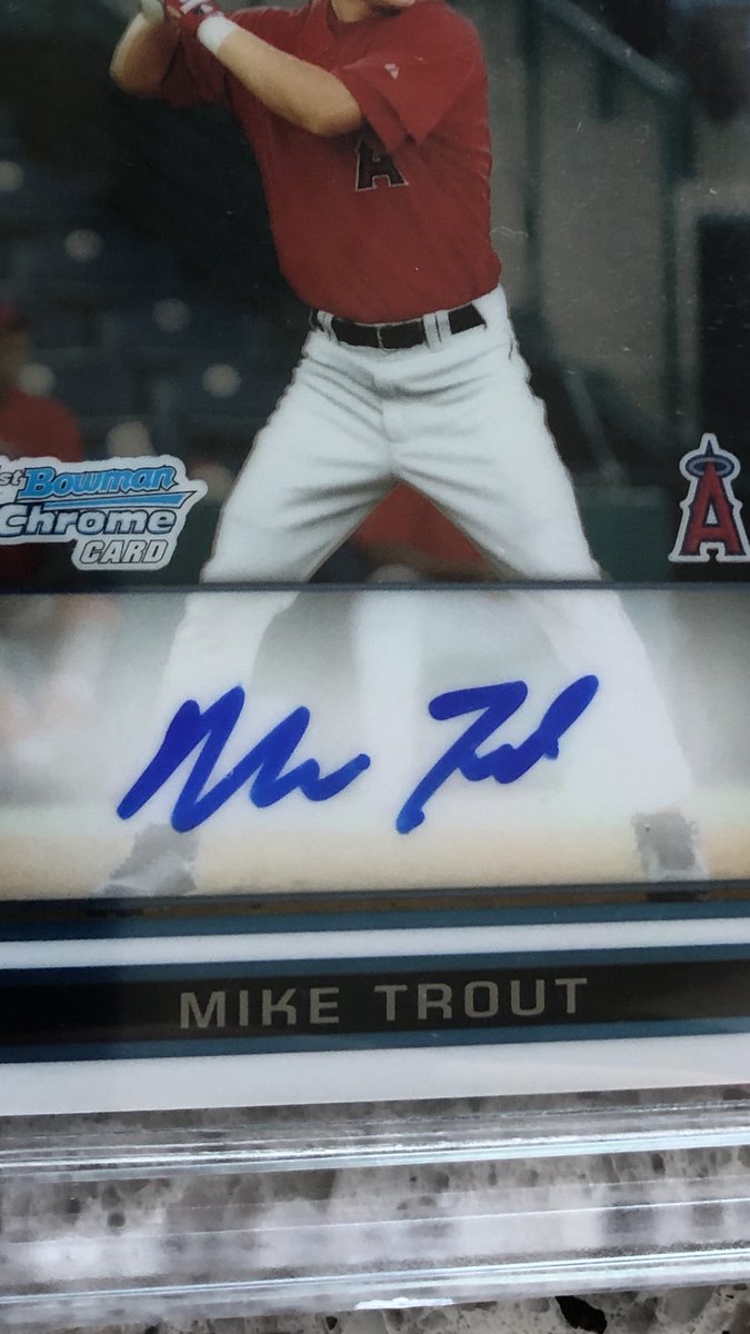 A look at how Mike Trout’s signature has changed throughout the years.... 2009 Playing in the minors. No “27” yet.
