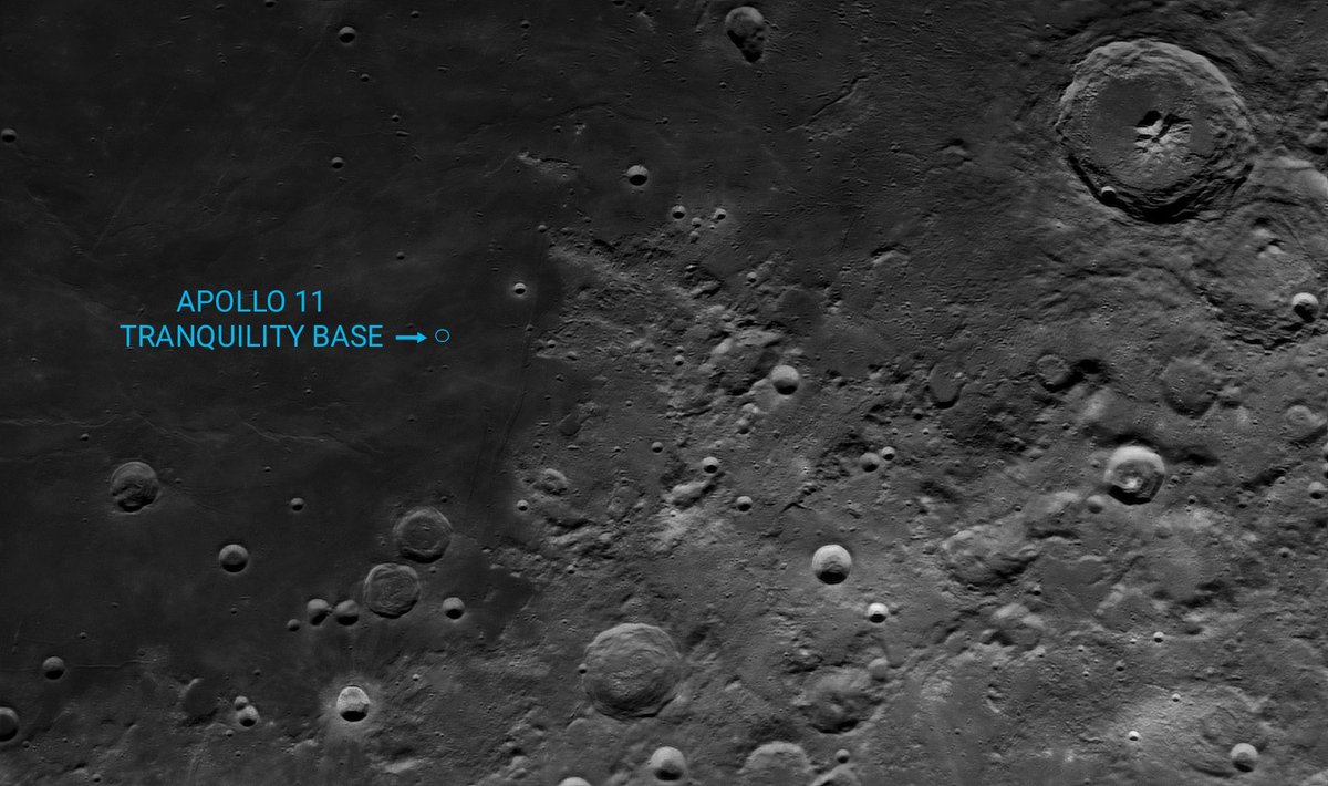From the  #moon livestream last night, with guest  @fcain, on  #YurisNight:The Apollo 11 landing site #astrophotography  #lunar  #astronomy