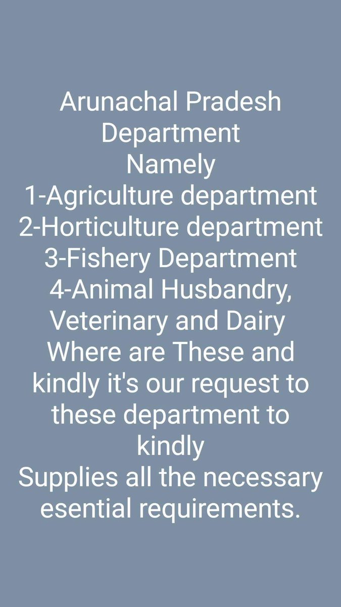 GiogiTani's tweet photo. ##EveryDepartment is playing there best roles in fight against Corona.
Where are these department?
Namely-
1-Agricultural Dept
2-Horticulture Dept
3-Fishery Dept
4-Animal Husbandry Veterinary and Dairy Dept
We the students and public are facing esential item in this lockdown. https://t.co/Bk9Oljr43M