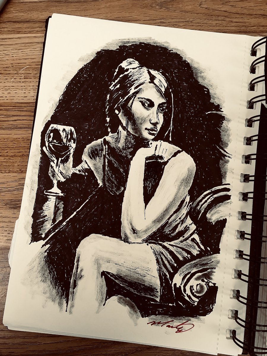 Waiting. An Ink Sketch I drew. For More: goo.gl/NPFVZE    #Art #Pencilart #Sketch