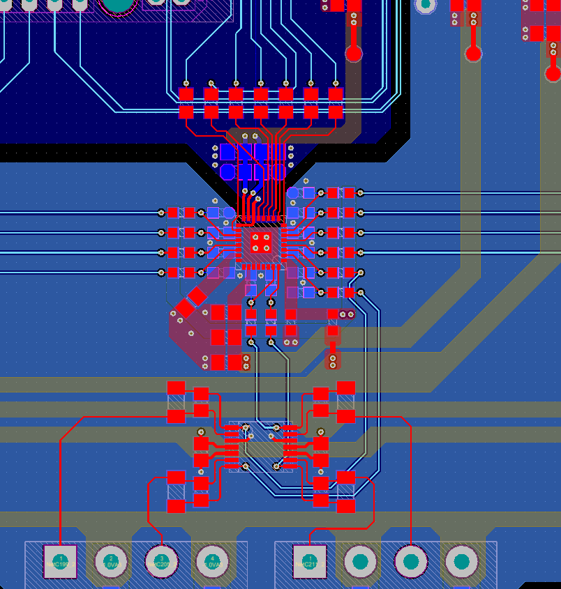 Upsilon_eng's tweet photo. ADC routing : separated grounds, separated supplies, analog and digital signals are opposed, and other basic tips are applied for these kind of circuit.
.
#electronics #hardware #engineering #pcbdesign #pcb #pcbrouting #luxembourg https://t.co/wxRV2KVSet