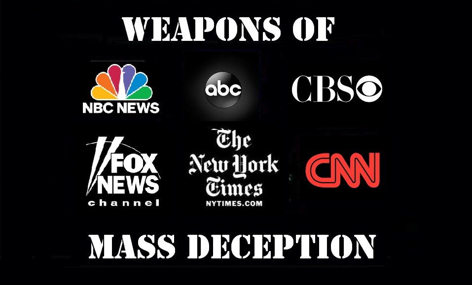 2) The media use psychological warfare to gain the trust of followers.They refer to themselves as "mainstream."The word "mainstream" has a connotation of being widely accepted.Their information is considered reliable by many people despite the falsehoods they publish.