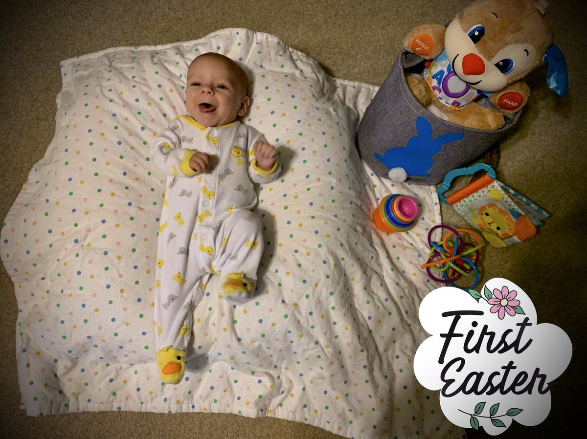 UNCSwtHrt's tweet photo. Isaiah was tickled to get presents from the Easter Bunny last night! 🐣
Happy Easter everyone from our little bunny! 🐰💛
#IsaiahJames #BabyGroot #FirstEaster #MyBabyYoullAlwaysBe #Coronacles #HeIsRisen #HappyEaster https://t.co/ByqVLlKlGp