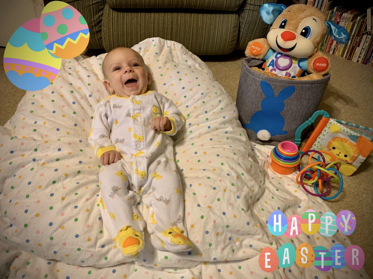 UNCSwtHrt's tweet photo. Isaiah was tickled to get presents from the Easter Bunny last night! 🐣
Happy Easter everyone from our little bunny! 🐰💛
#IsaiahJames #BabyGroot #FirstEaster #MyBabyYoullAlwaysBe #Coronacles #HeIsRisen #HappyEaster https://t.co/ByqVLlKlGp