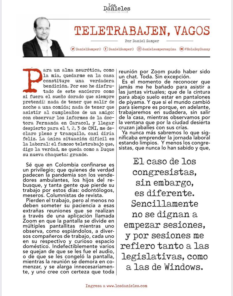 LosDanielesFans's tweet photo. Las dos columnas en PDF. https://t.co/7FrHR0ofVL