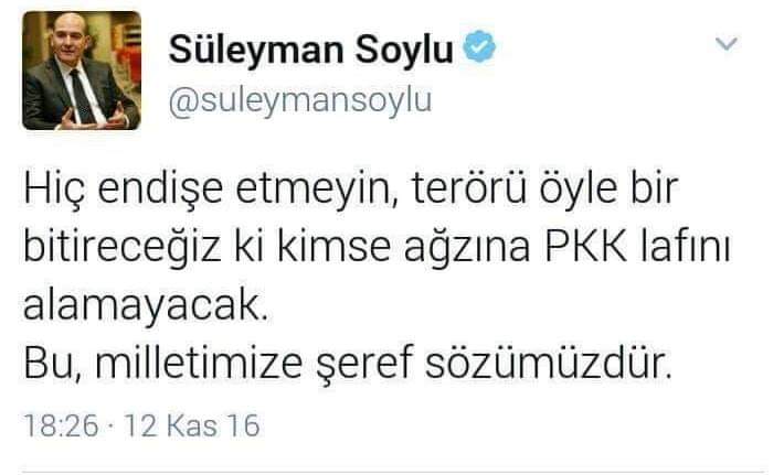 Fatma_T_'s tweet photo. Verilmiş bir söz var. #SueleymanSoylu #SuleymanSoyluYalnızDeğildir https://t.co/vzaJoIooEo