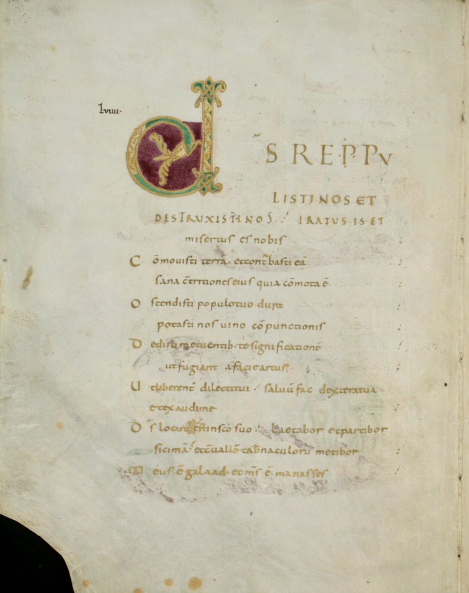 Uzivatel Ennius Na Twitteru Deus Repulisti Nos Et Destruxisti Nos Iratus Es Et Misertus Es Nobis Psalm 59 St Gallen Stiftsbibliothek Cod Sang 22 Golden Psalter Psalterium Aureum Of St Gall 9th