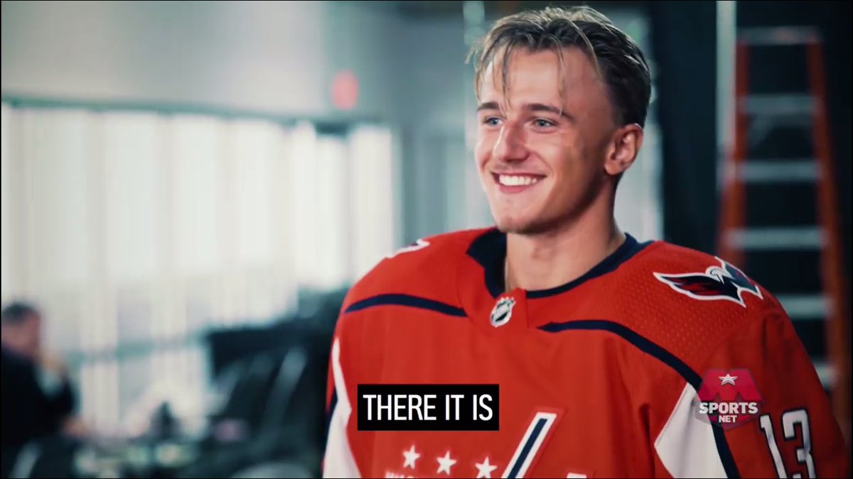 Moving to another Czech player, here is Jakub Vrana of the Washington Capitals, a pure perfect sunshine boy who drank All Of The Alcohols when the Caps won the cup a couple years back.
