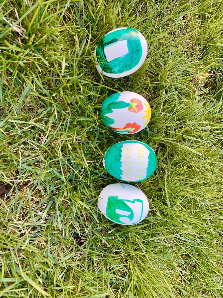 Delbarton's tweet photo. Thank you to the Lopez Trevino Family for their Delbarton themed Easter this year! Andres ‘20 and Eugenio ‘22 decorated their Easter eggs and Easter bread with Delbarton pride! #VirtualEaster #Delbartonstrong https://t.co/1jVP9GMHRl